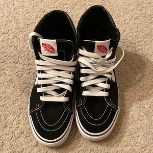 SOLD. Black & White Vans Sk8-Hi Shoe